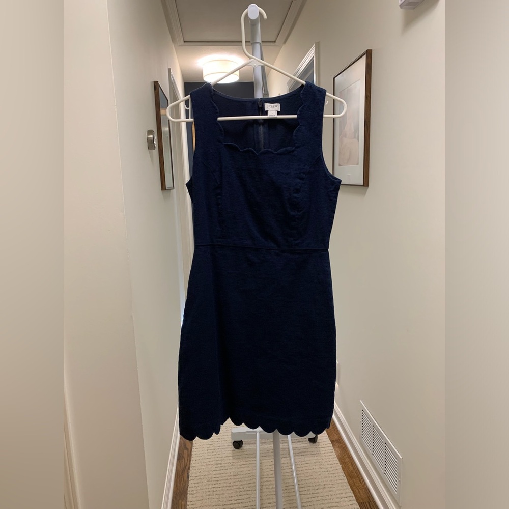 J.Crew factory navy scallop dress - size 4